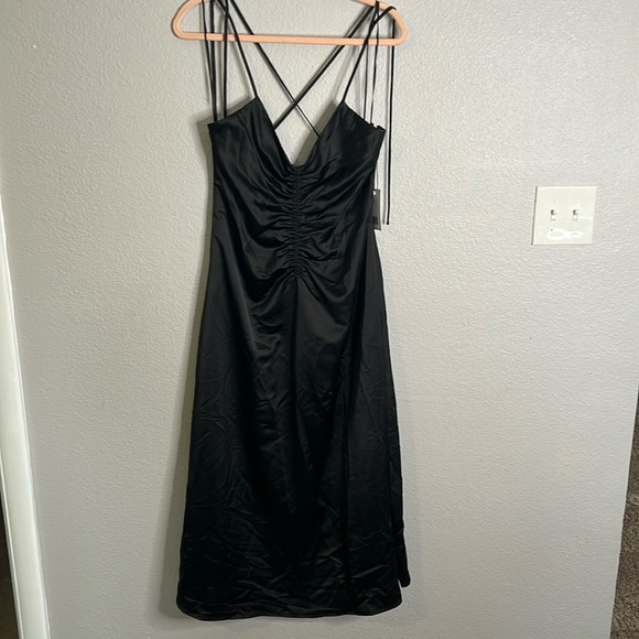 Jason Wu Dresses & Skirts - Jason Wu Black Strappy Slip Dress w/ Ruched Front - NWT
